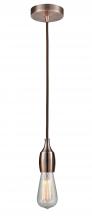 Innovations Lighting 100AC-10BR-3AC - Chelsea - 1 Light - 2 inch - Antique Copper - Cord hung - Mini Pendant