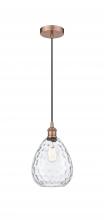 Innovations Lighting 616-1P-AC-G372 - Waverly - 1 Light - 8 inch - Antique Copper - Cord hung - Mini Pendant
