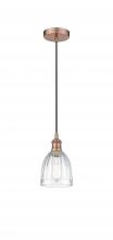 Innovations Lighting 616-1P-AC-G442 - Brookfield - 1 Light - 6 inch - Antique Copper - Cord hung - Mini Pendant
