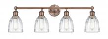 Innovations Lighting 616-4W-AC-G442 - Brookfield - 4 Light - 33 inch - Antique Copper - Bath Vanity Light