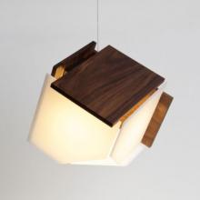 Cerno 06-180-W - Mica L LED Pendant - Oiled Walnut, Frosted Polymer