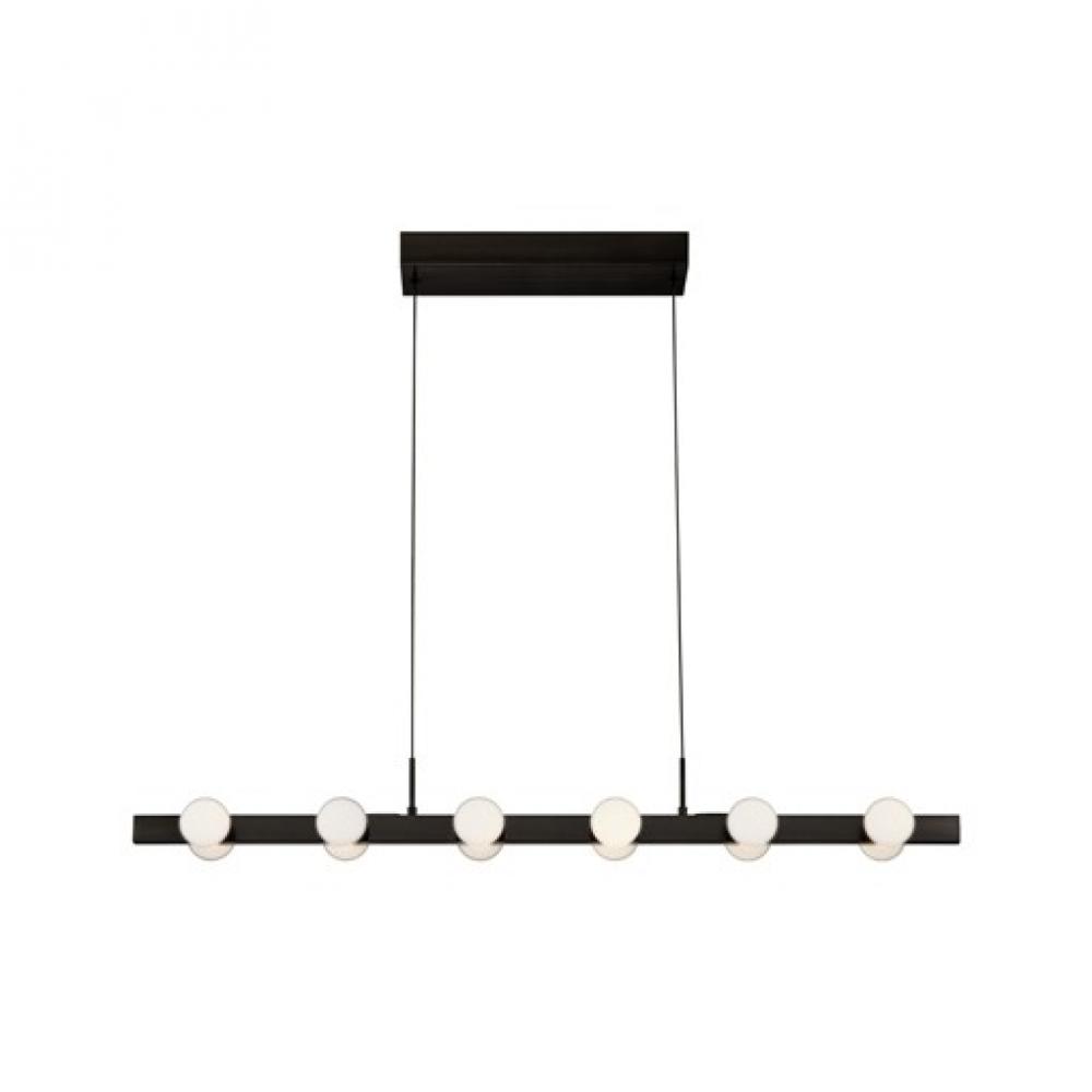Rezz 36-in Black LED Linear Pendant
